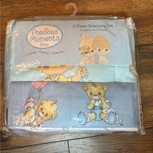 2003 Precious Moments Baby Accessory Set with Blue and Yellow Accents